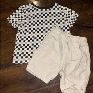 Checkered Kids Shirt and Shorts Set